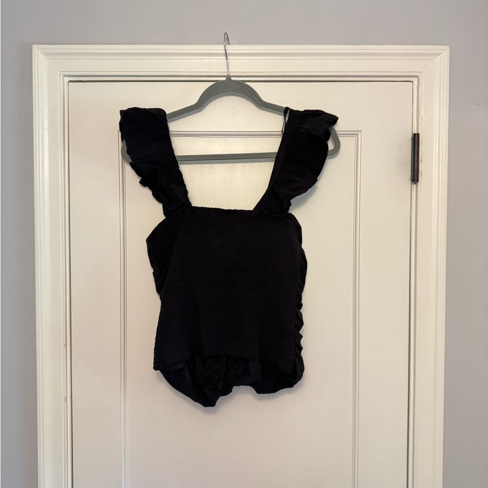 GAP Black Ruched Tank Top - Picture 3 of 3